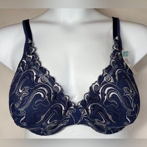 Playtex Secrets Beautiful Lift Underwire Bra Navy and Silver
